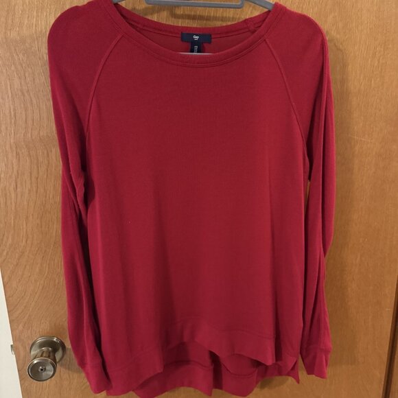 Gap Lightweight Tunic Top Womens Red Size Small Casual Comfy - Picture 2 of 5